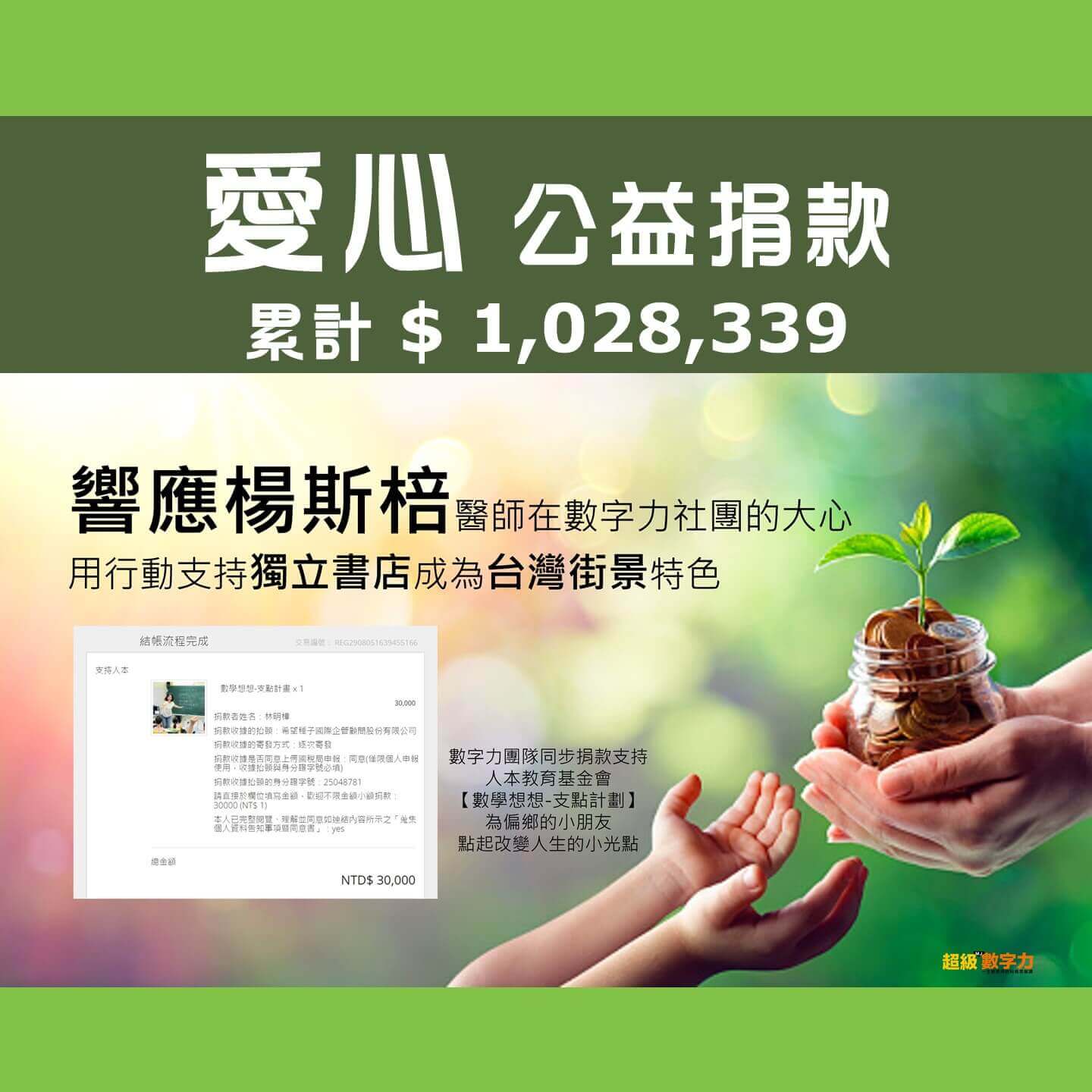 響應楊斯棓-累計捐款