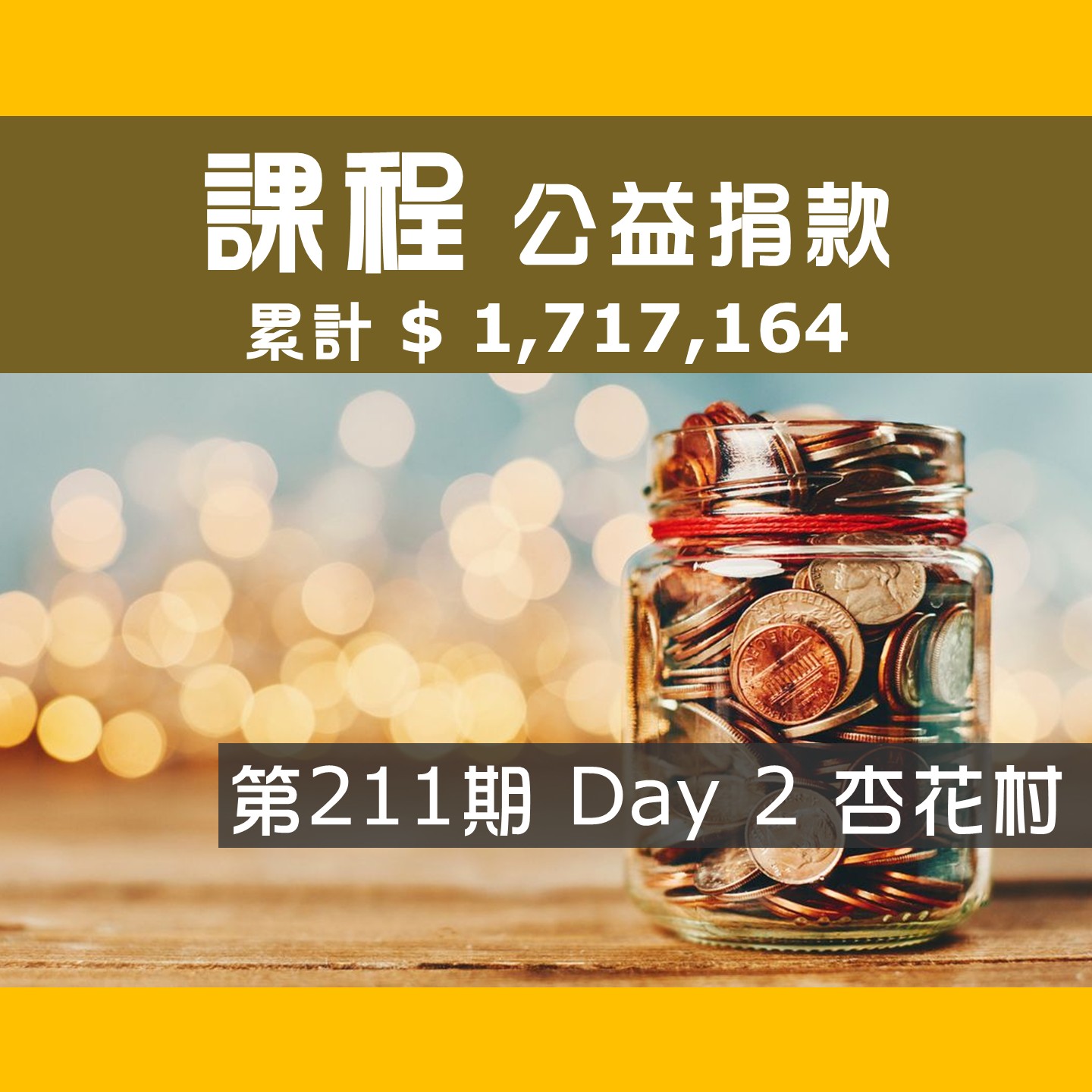 No.314: 2025.12.28第211期 Day 2冠軍隊【杏花村】愛心已送出，累計捐款1,717,164元，感謝大家