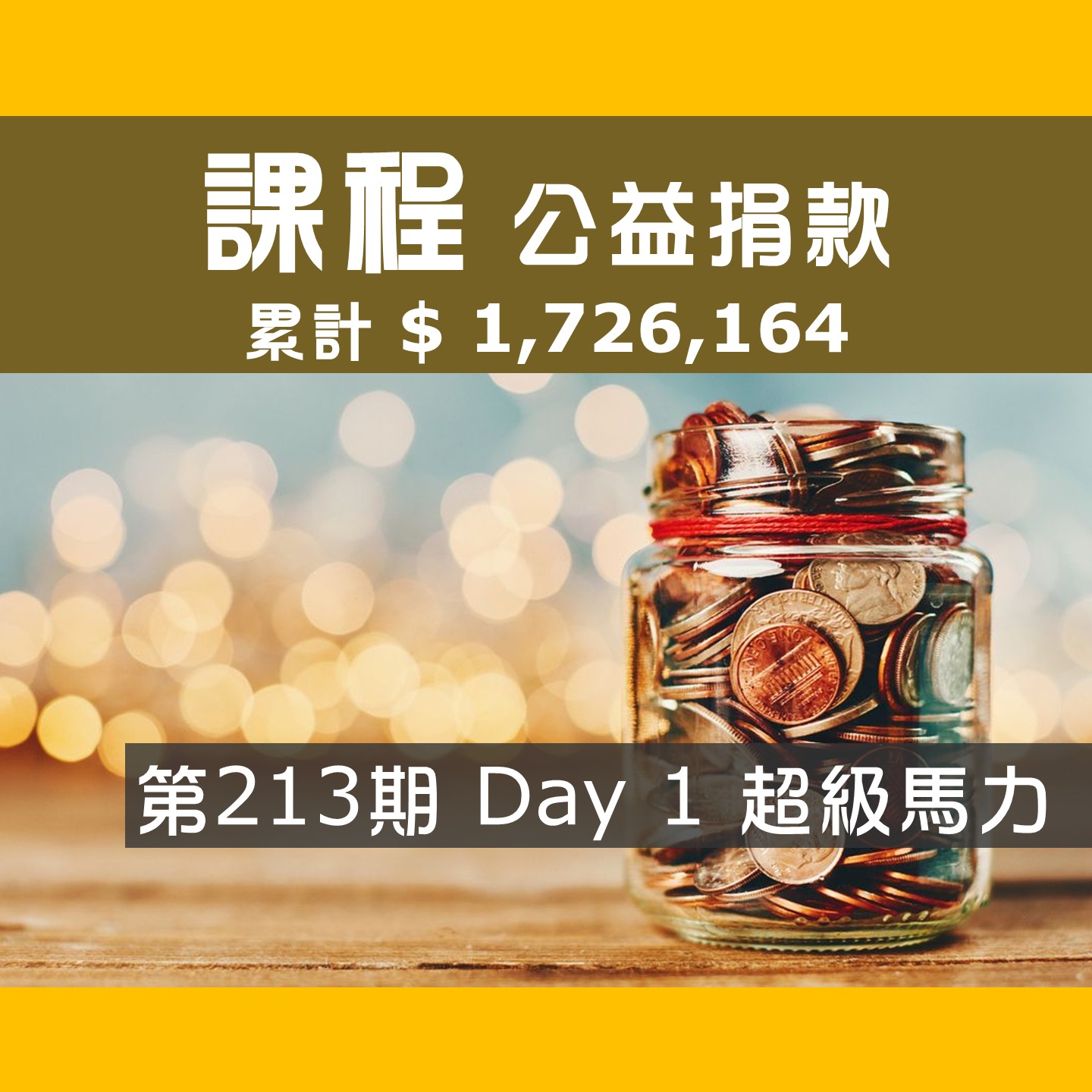 No.317: 2026.02.03第213期 Day 1冠軍隊【超級馬力】愛心已送出，累計捐款1,726,164元，感謝大家